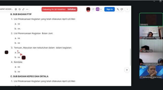 10.06 rapat kesek